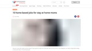 
                            13. Home-based Jobs For Stay-At-Home Moms In The Philippines