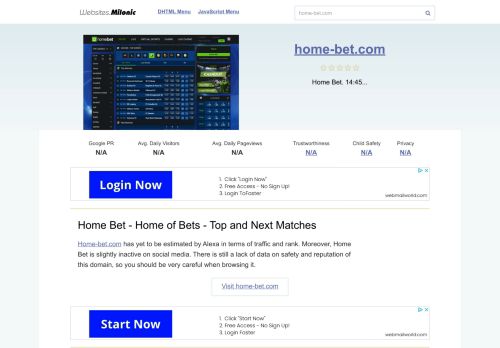 
                            7. Home-bet.com website. Home Bet - Home of Bets - Top and Next ...