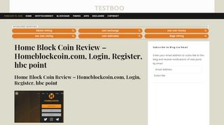
                            13. Home Block Coin Review - Homeblockcoin.com, Login, Register ...