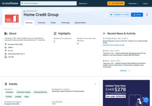 
                            9. Home Credit Group | Crunchbase