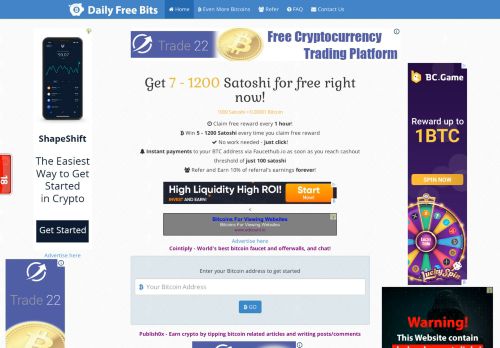 
                            8. Home - Daily Free Bits - Win free Bitcoins daily!