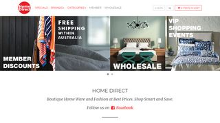 
                            10. Home Direct - Your boutique home ware and fashion online store