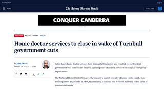 
                            8. Home doctor services to close in wake of Turnbull government cuts