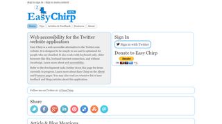 
                            6. Home | EasyChirp | a simple web-based Twitter application accessible ...