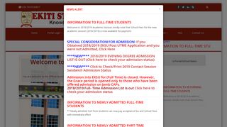 
                            13. Home | Ekiti State University E-Portal