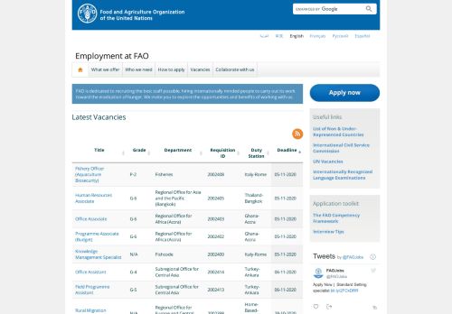 
                            4. Home | Employment at FAO | Food and Agriculture ...
