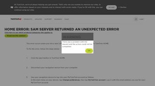 
                            8. HOME Error: SAM server returned an unexpected error - TomTom