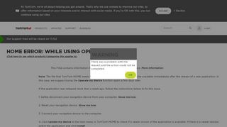 
                            10. HOME Error: While using Operate my device - TomTom support