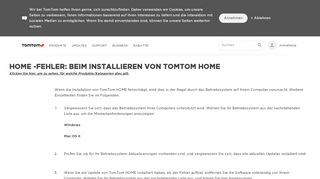 
                            6. HOME -Fehler: Beim Installieren von TomTom HOME