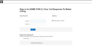 
                            7. HOME FIVE 0 | Your 1st Response To Better Living :: Login