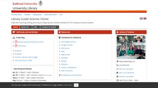 
                            6. Home - Library Guide Science - LibGuides at Radboud University