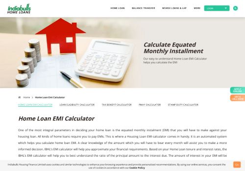 
                            13. Home Loan EMI Calculator - Indiabulls Housing Finance
