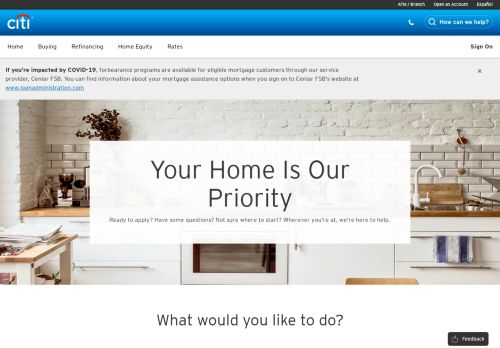 
                            4. Home Mortgage Loans - Citi.com