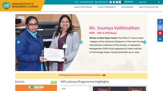 
                            11. Home | Official Website of Indian Institute of Management,Lucknow