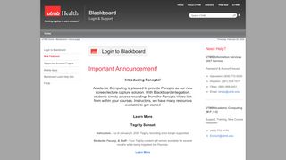 
                            3. Home page | Blackboard Login & Support | UTMB Health