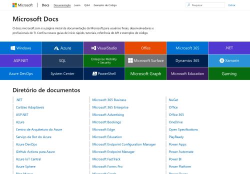 
                            7. Home page da Biblioteca do TechNet - Microsoft