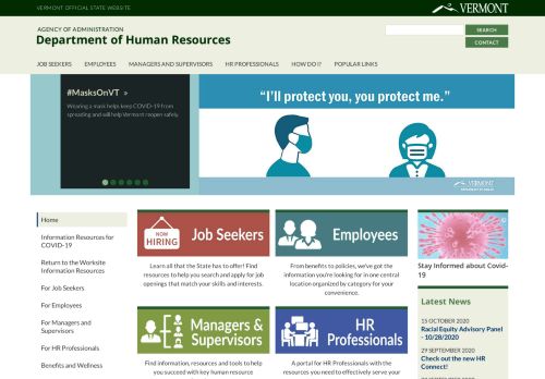 
                            2. Home Page | Department of Human Resources - Vermont.gov