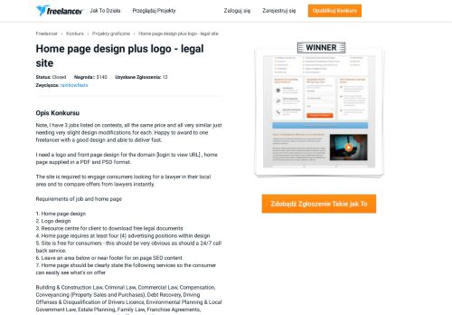 
                            4. Home page design plus logo - legal site | Freelancer