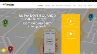 
                            2. Home page Geo Badge - La App che rileva la tua presenza