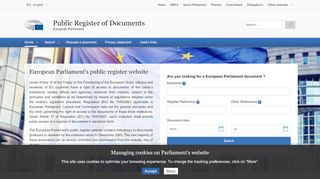 
                            9. Home Page of the EP Public Register of Documents