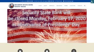 
                            12. Home Page - Security State Bank South Texas