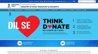 
                            7. Home | Parivahan Sewa | Ministry of Road Transport & Highways ...