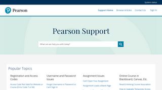 
                            6. Home - Pearson Support