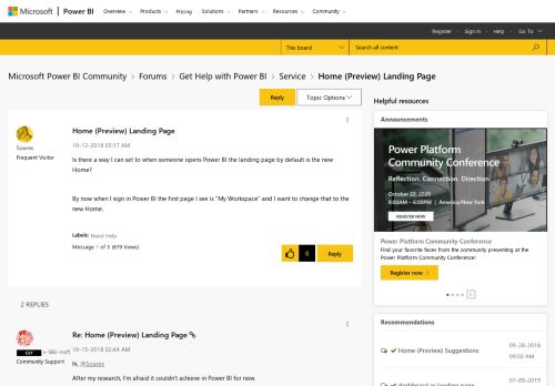 
                            9. Home (Preview) Landing Page - Microsoft Power BI Community