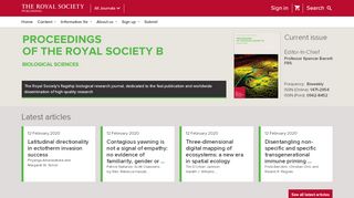 
                            1. Home | Proceedings of the Royal Society B: Biological Sciences