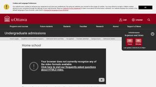 
                            13. Home school | Undergraduate admissions | University of Ottawa