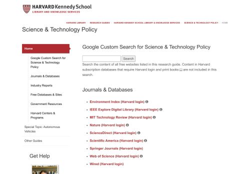 
                            13. Home - Science & Technology Policy - Research Guides at Harvard ...