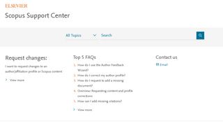 
                            4. Home - Scopus Support Center - Elsevier Support Center