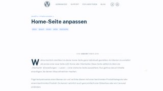 
                            7. Home-Seite anpassen - Vendidero