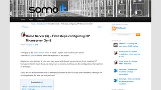 
                            7. Home Server (3) – First steps configuring HP Microserver Gen8 ...