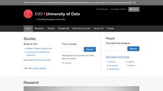 
                            7. Home - University of Oslo - UiO