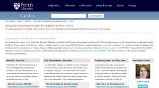 
                            9. Home - Using the Cambridge Structural Database at Penn - Guides at ...