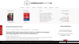 
                            1. Home24 antwortet nicht - Verbraucherschutz.de