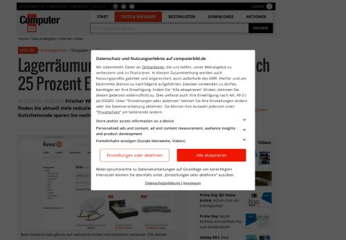 
                            13. home24: Großer Lagersale mit Extra-Rabatt - COMPUTER BILD