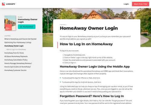
                            4. HomeAway Owner Login - Lodgify