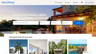 
                            4. HomeAway.com | Book your vacation rentals: beach houses, cabins ...