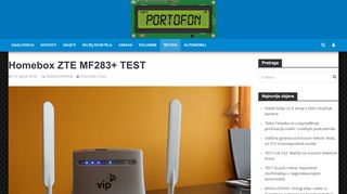 
                            8. Homebox ZTE MF283+ TEST | - Portofon