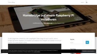 
                            13. Homebridge auf einem Raspberry Pi installieren - Timos Blog