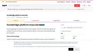 
                            6. homebridge-platform-maxcube - npm