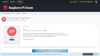 
                            3. Homebridge Pluginfehler - Allgemeines - Deutsches Raspberry Pi Forum