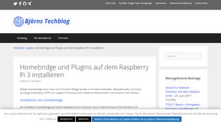 
                            6. Homebridge und Plugins auf dem Raspberry Pi 3 installieren - Björns ...