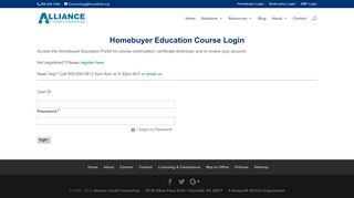 
                            11. Homebuyer Education Course Login - Alliance Credit Counseling