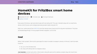 
                            8. HomeKit for Fritz!Box smart home devices · Christoph Hartmann