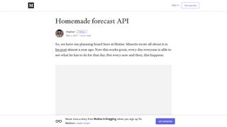 
                            11. Homemade forecast API – Matise is blogging