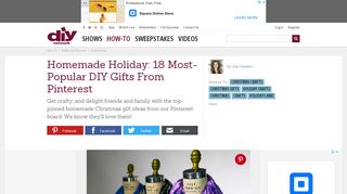 
                            12. Homemade Holiday: 18 Most-Popular DIY Gifts From Pinterest | DIY