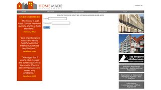 
                            12. HomeMade Property Management - Login Page